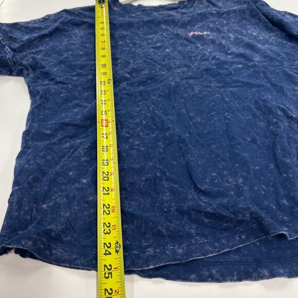 0358 Victoria’s Secret PINK Oversized Blue Acid Wash “LOVE PINK” T-Shirt - Picture 7 of 9